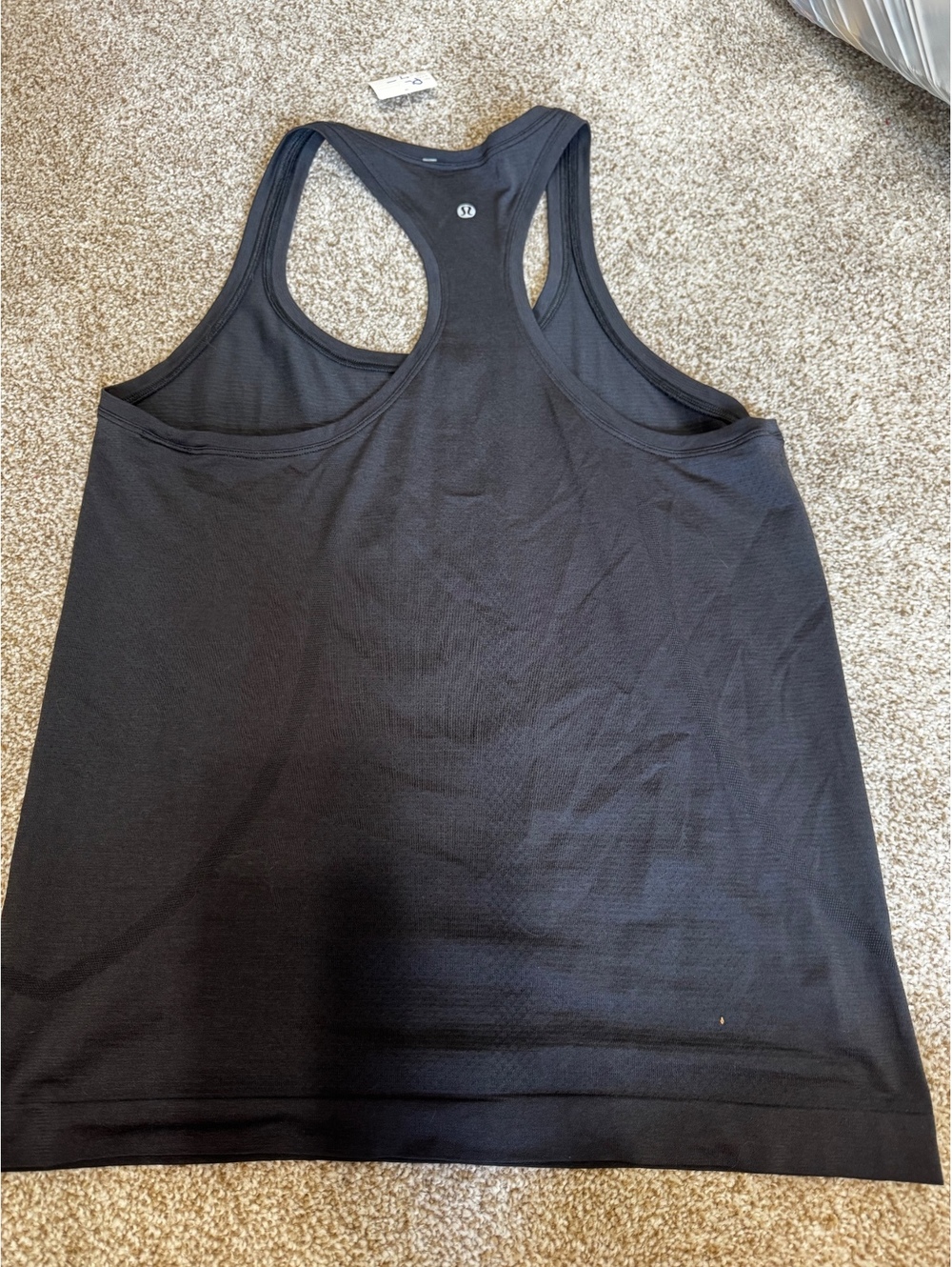Lululemon Womens Black Racerback Athletic Tank Top Seamless Workout S/M